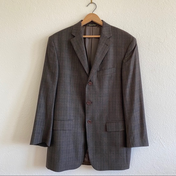 Mario Caldi Other - 🍄 5/$30 Mario Caldi Super 120s Italian Plaid Wool Blazer